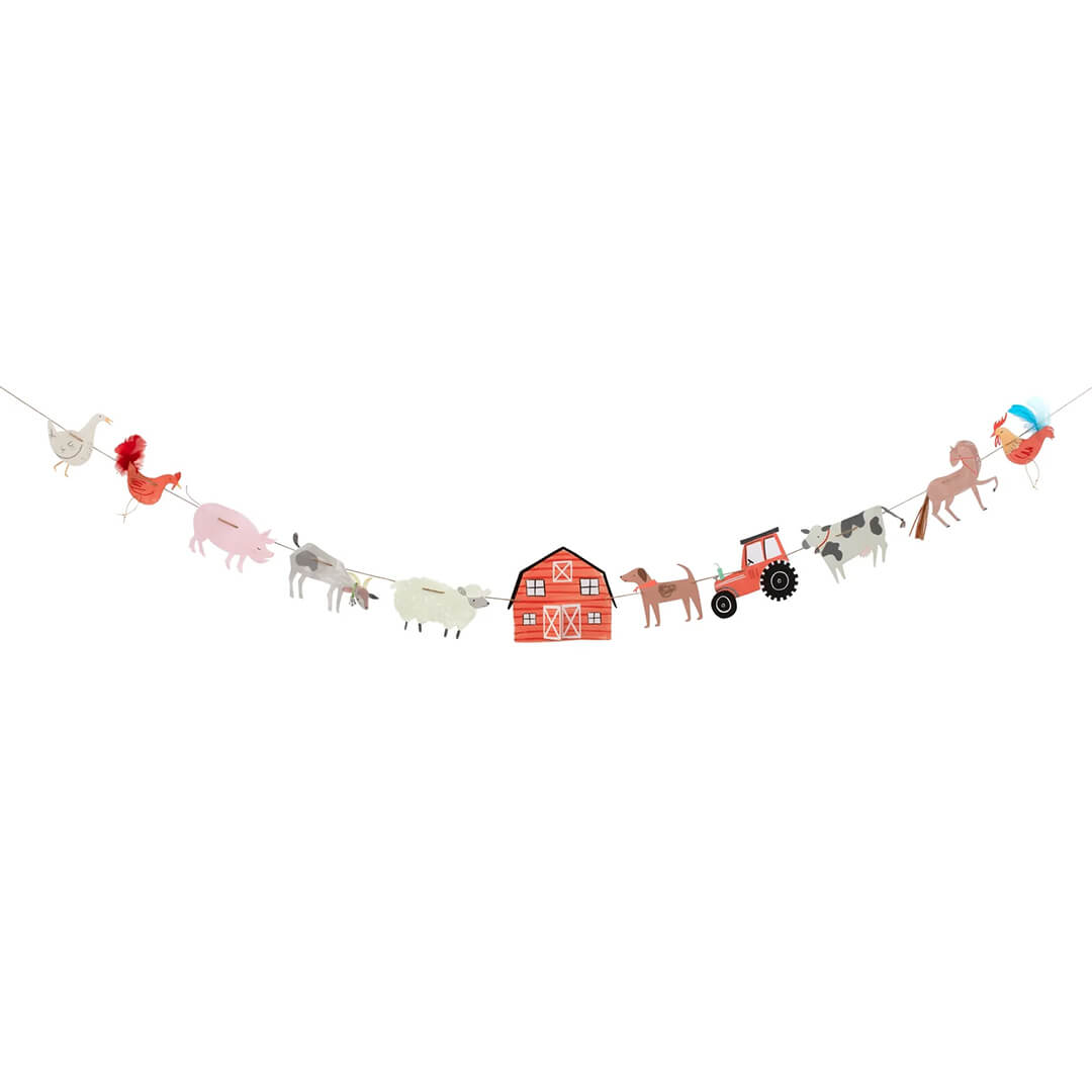 Meri Meri Party On The Farm Garland - bubblegum market