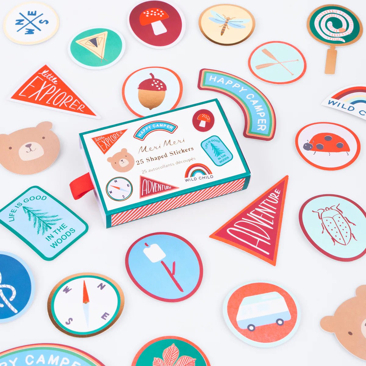 Meri Meri Party Outdoor Adventures Shaped Stickers - bubblegum market