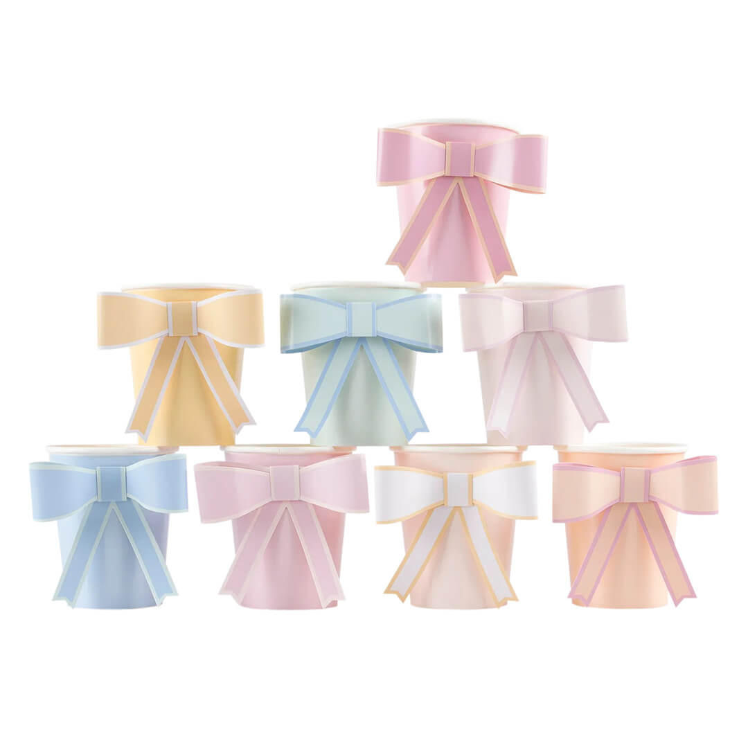 Meri Meri Party Pastel Bow Cups - bubblegum market