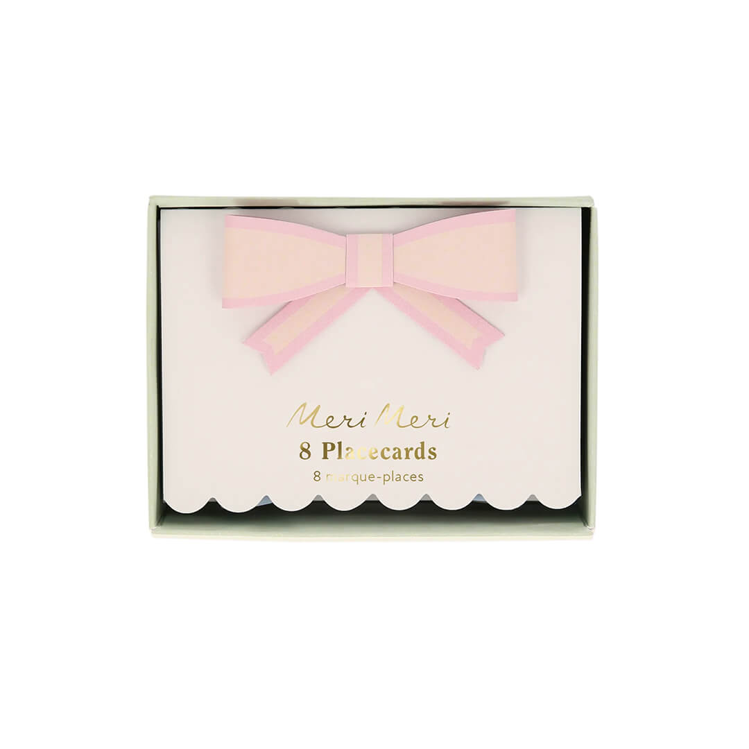 Meri Meri Party Pastel Paper Bow Place Cards - bubblegum market