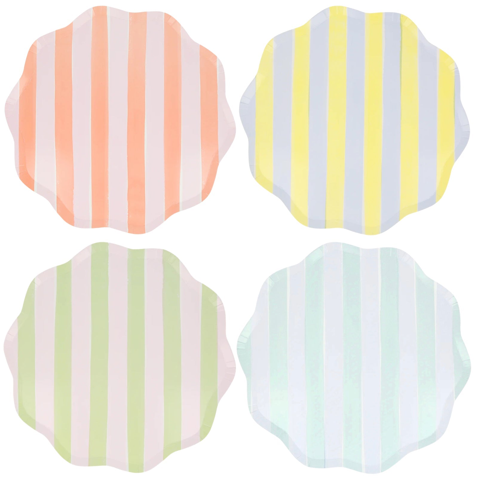 Meri Meri Party Pastel Stripe Dinner Plates 10.5" - bubblegum market