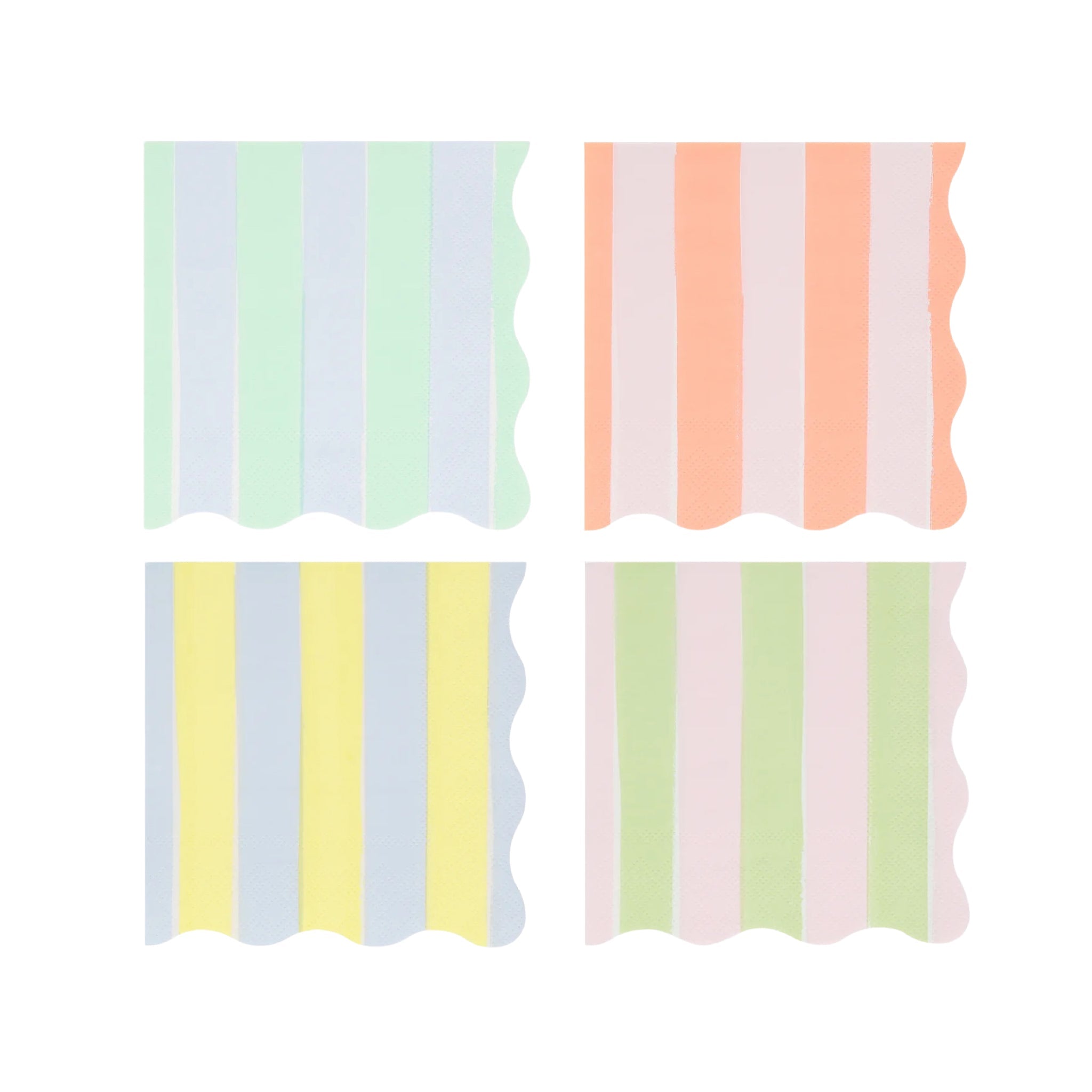Meri Meri Party Pastel Stripe Small Napkins - bubblegum market