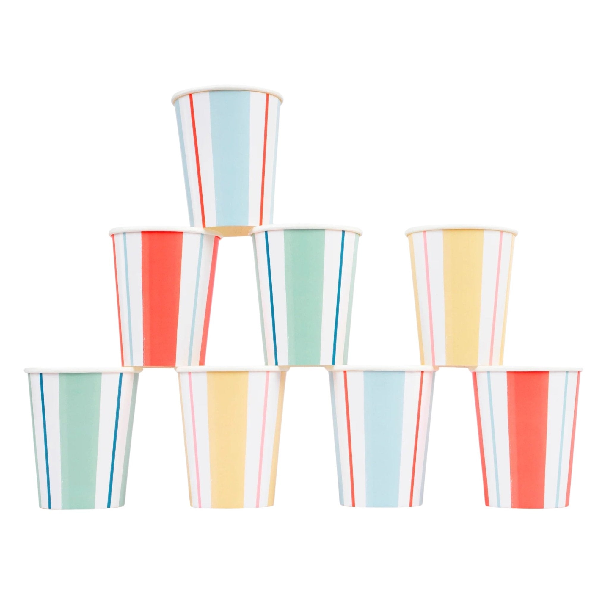 Meri Meri Party Preppy Stripe Cups - bubblegum market