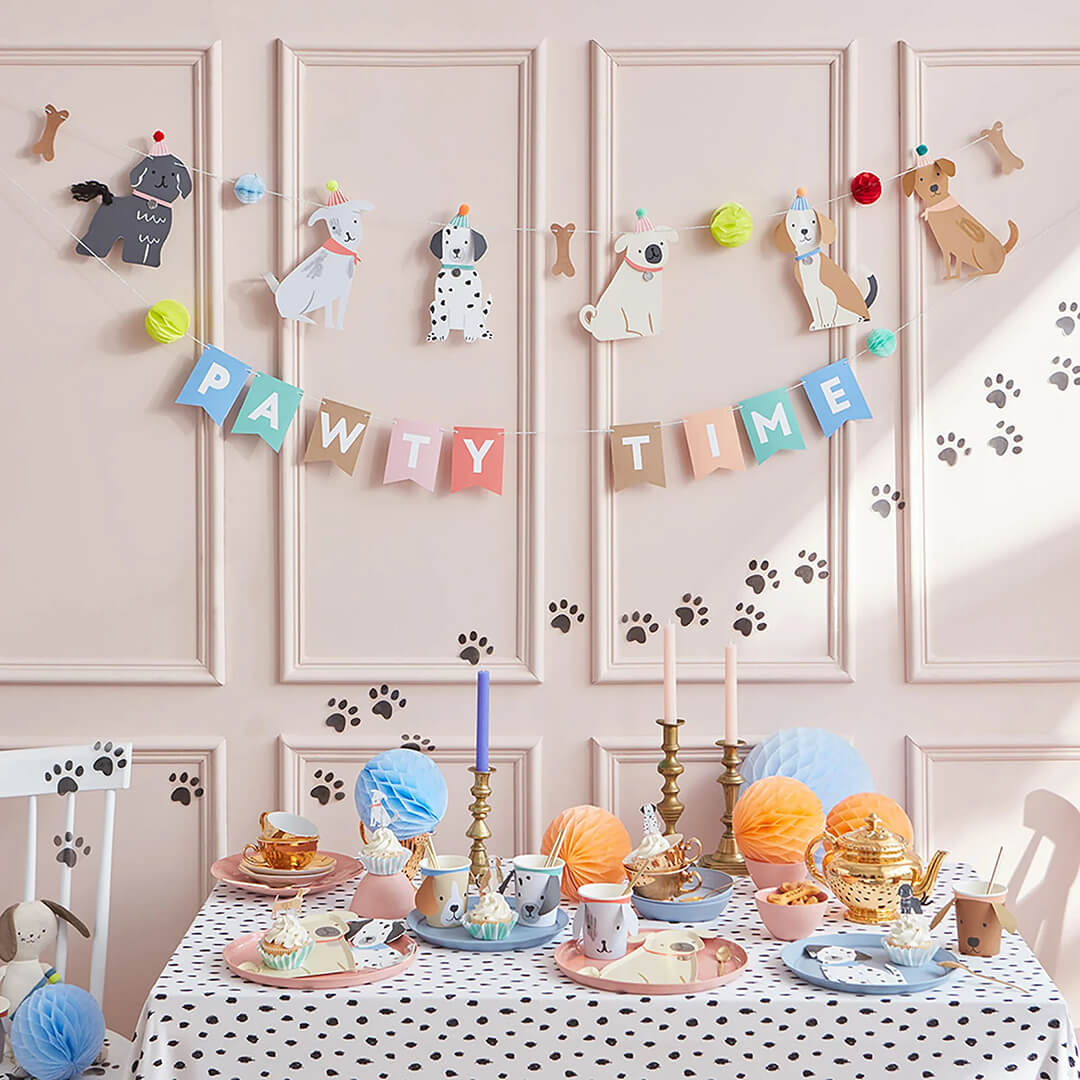 Meri Meri Party Puppy Pawty Garland - bubblegum market