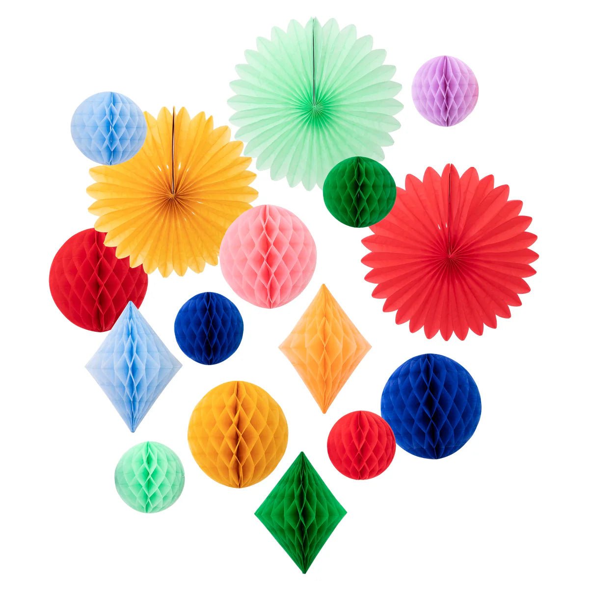 Meri Meri Party Rainbow Honeycomb Decoration Kit - bubblegum market