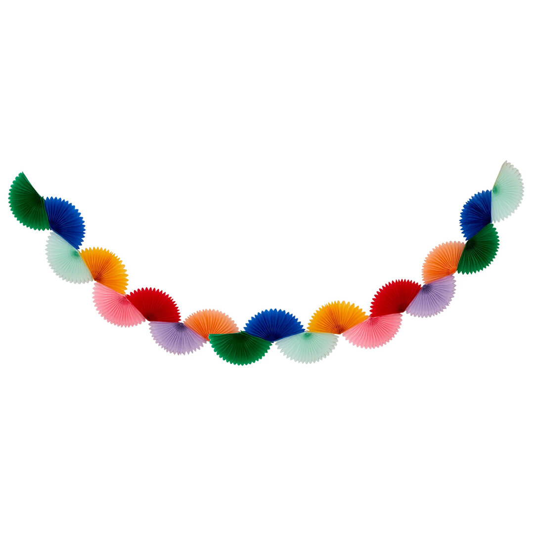 Meri Meri Party Rainbow Honeycomb Fan Garland - bubblegum market