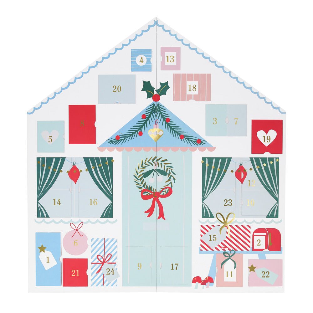 Meri Meri Party Santa's Cabin Sticker Advent Calendar - bubblegum market