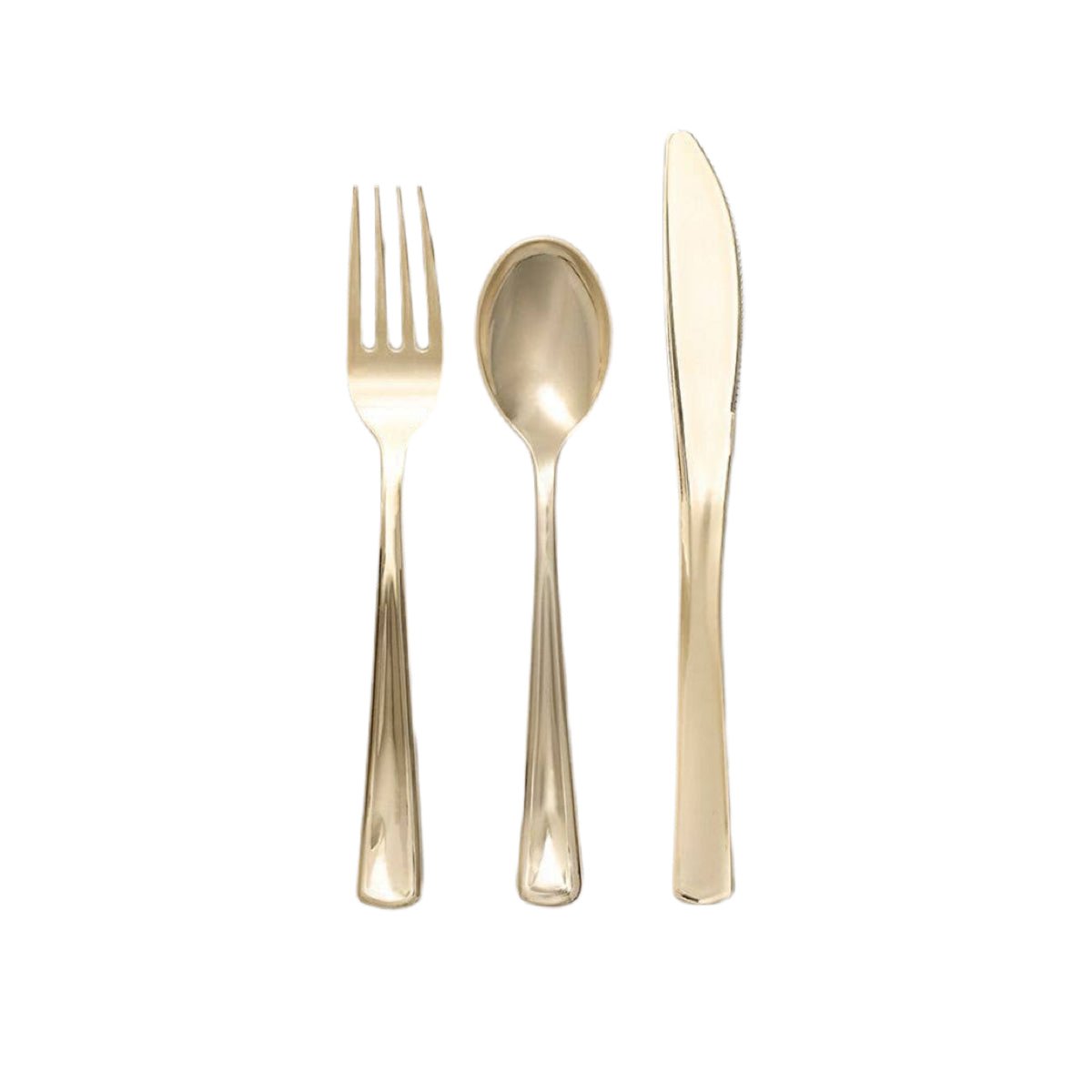 Metallic Gold Cutlery (30 Count) - bubblegum market