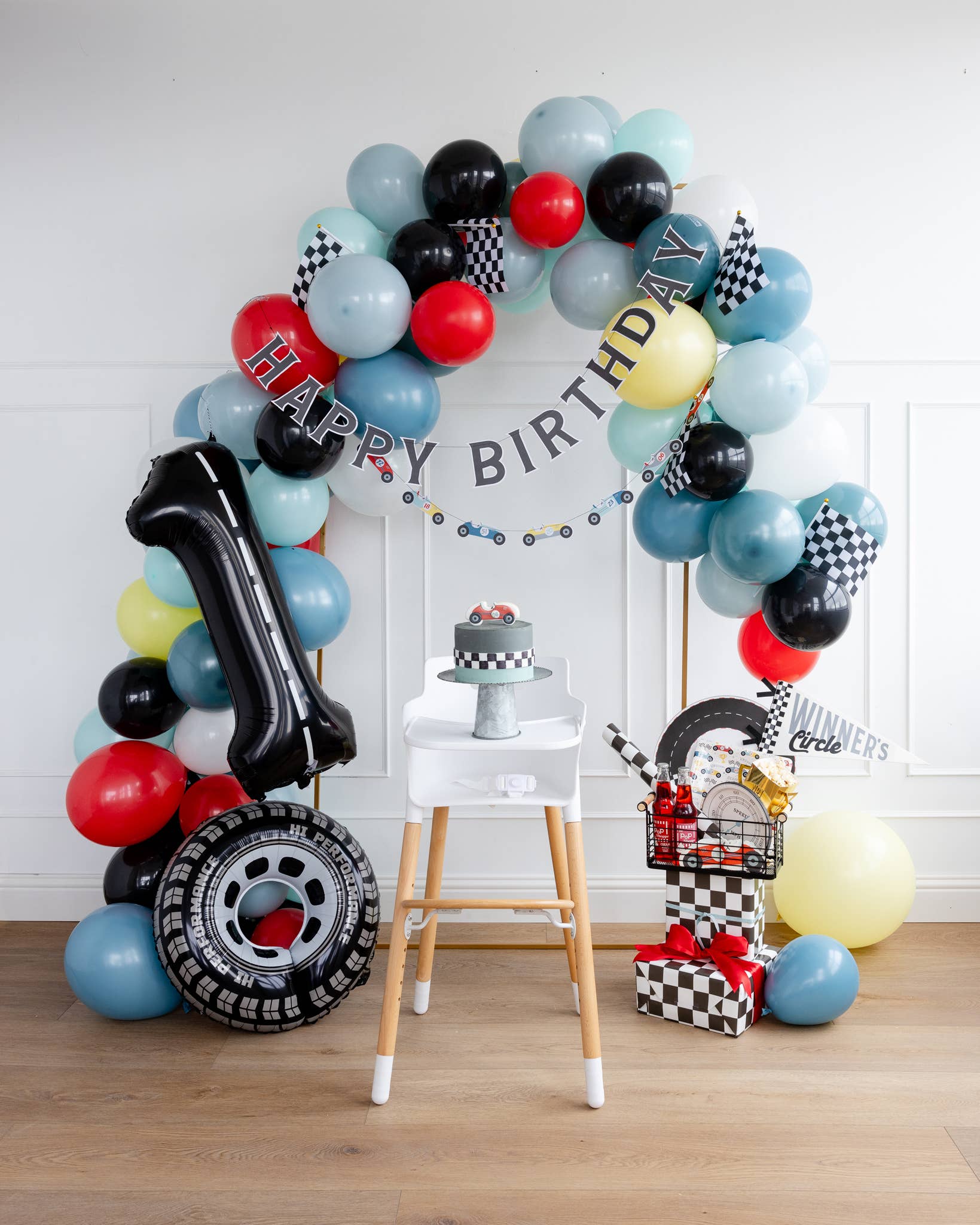 Miles Per Hour Happy Birthday Banner Set - bubblegum market