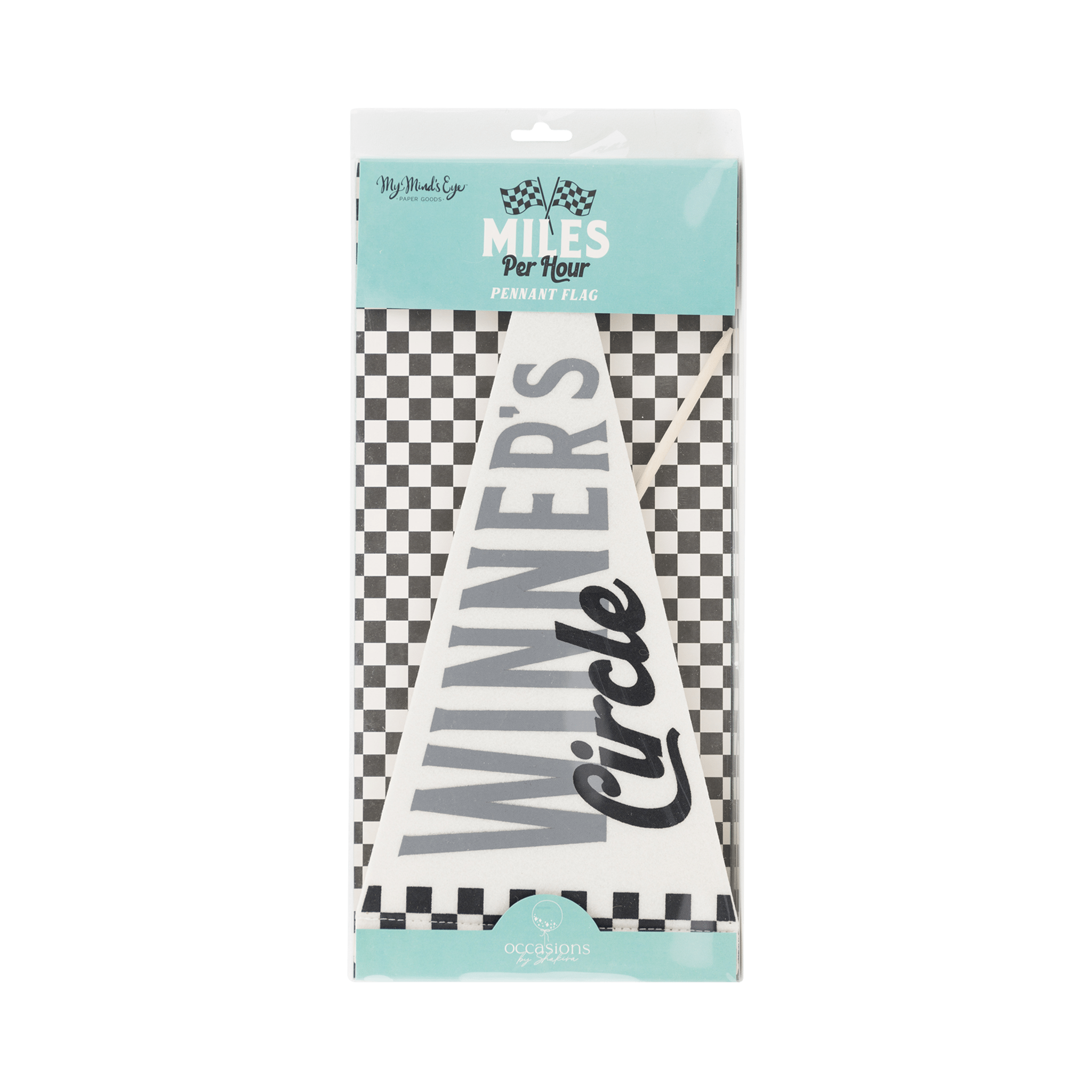 Miles Per Hour Winners Circle Felt Pennant - bubblegum market