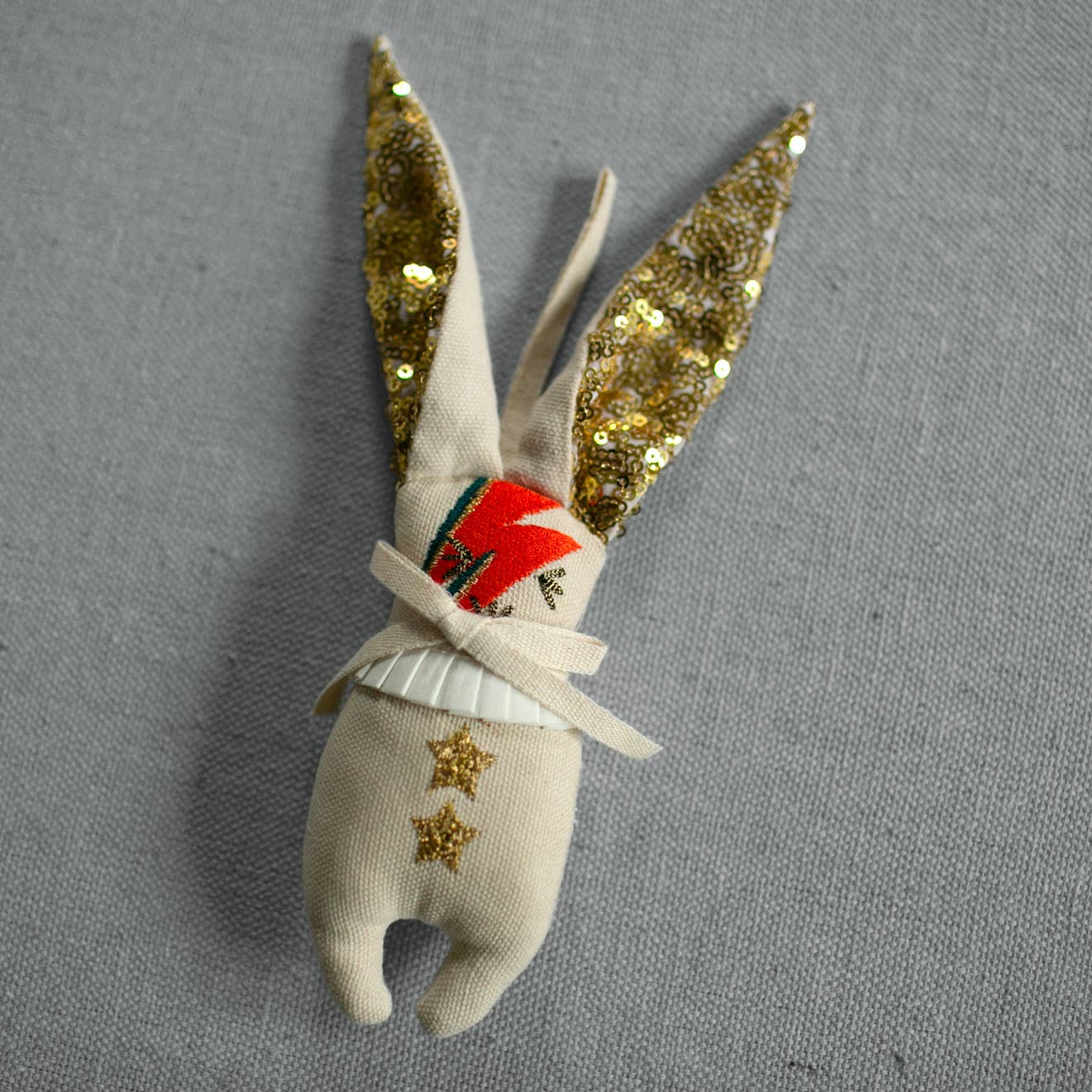 Mini Bowie Bunny Cotton - Filled Ornament - bubblegum market