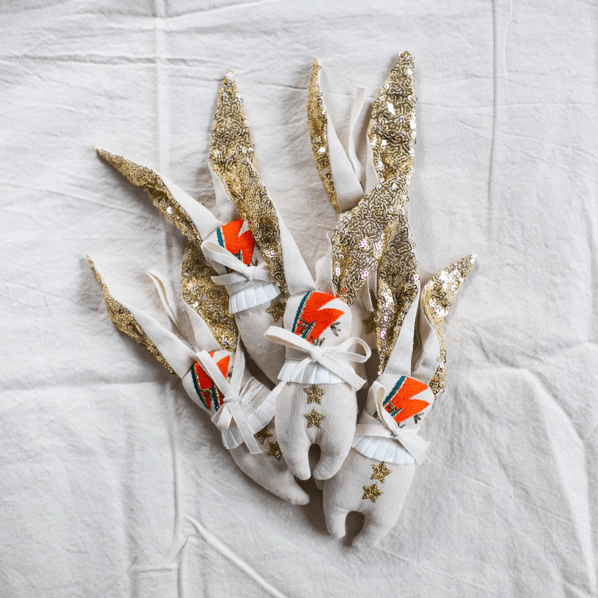 Mini Bowie Bunny Cotton - Filled Ornament - bubblegum market