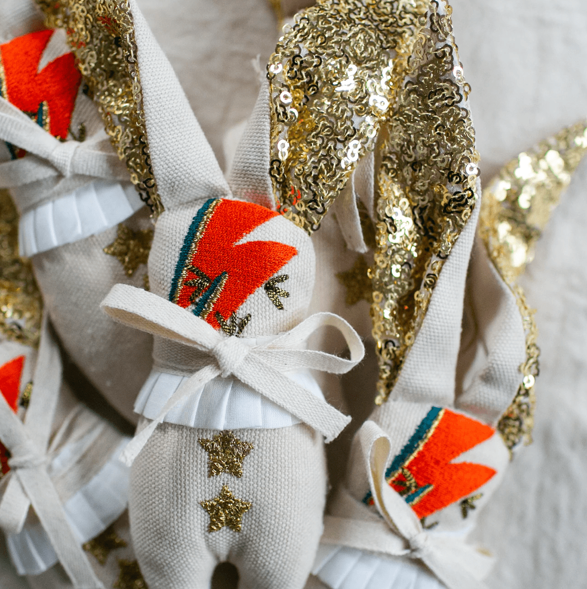 Mini Bowie Bunny Cotton - Filled Ornament - bubblegum market