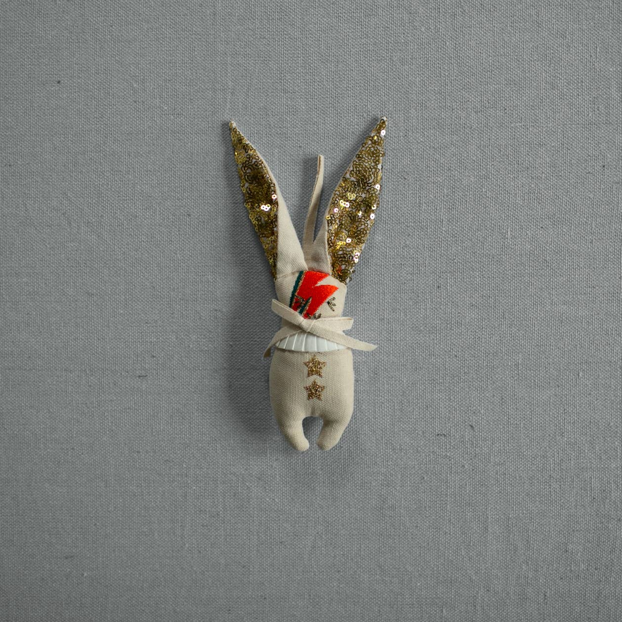 Mini Bowie Bunny Cotton - Filled Ornament - bubblegum market