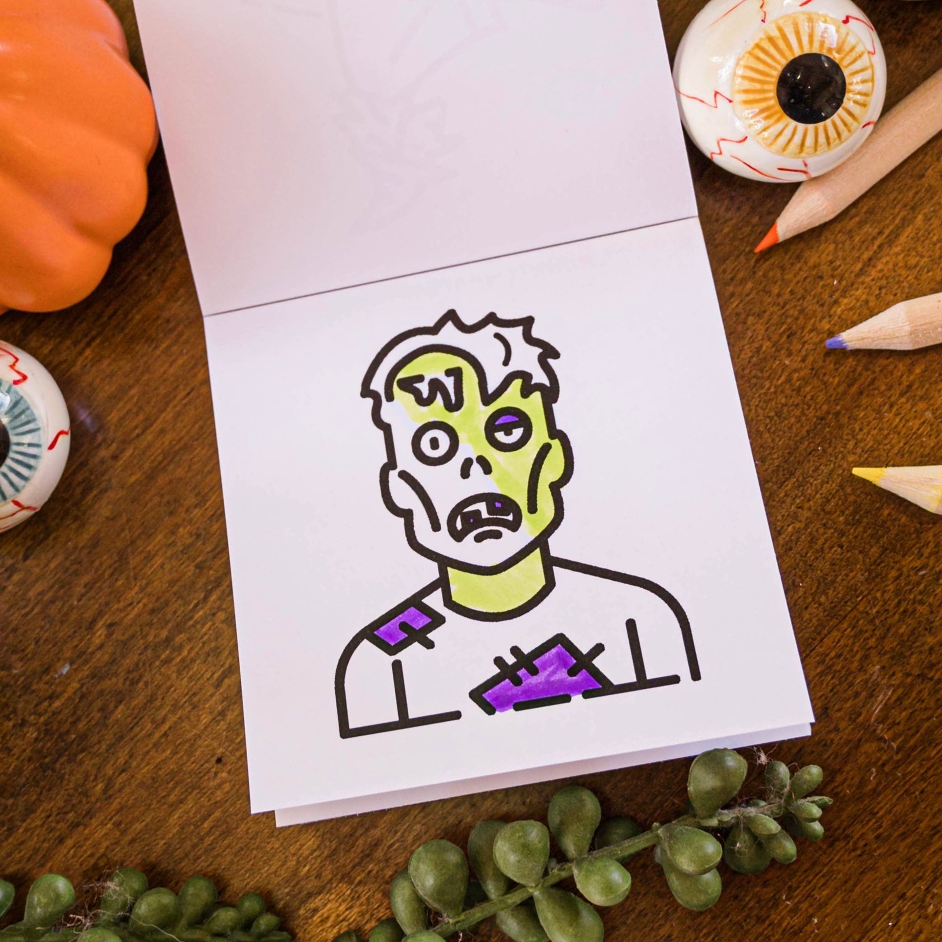 Mini Halloween Coloring Pad - bubblegum market