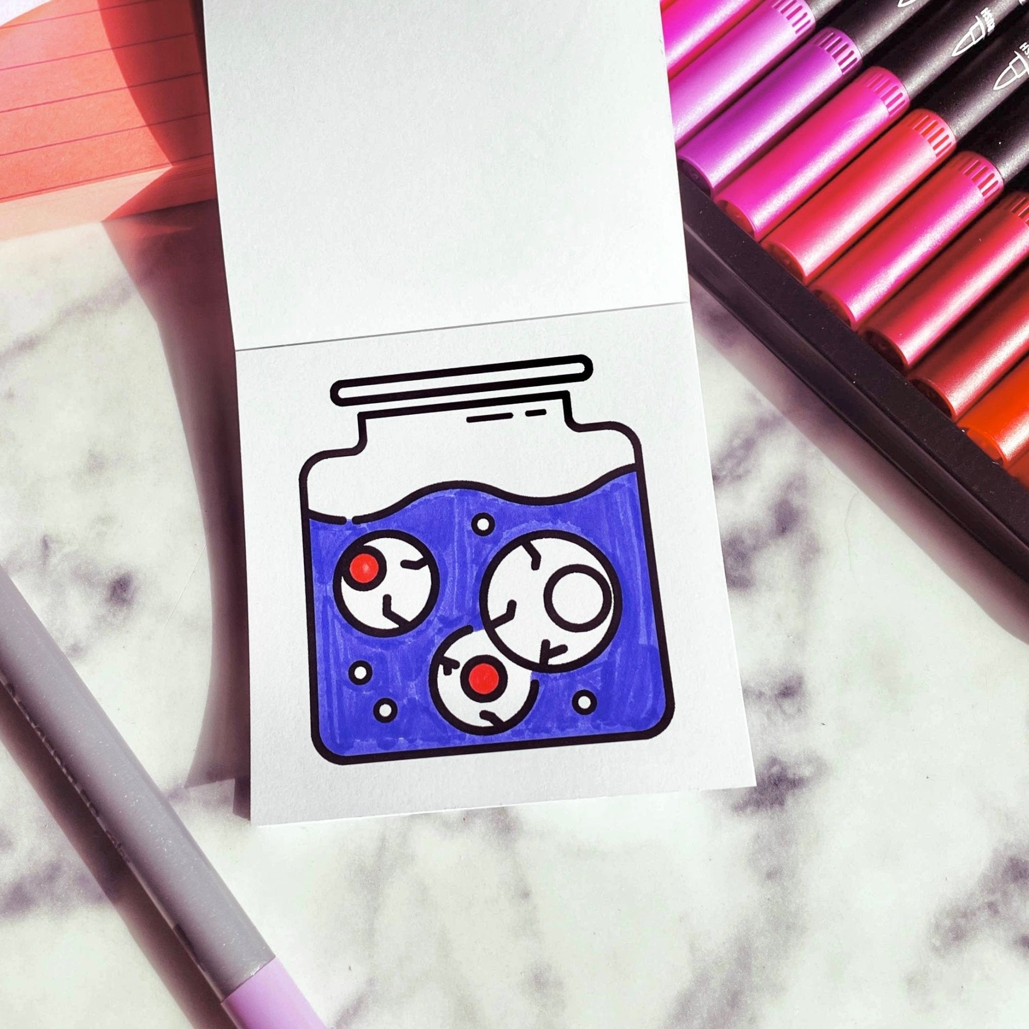 Mini Halloween Coloring Pad - bubblegum market
