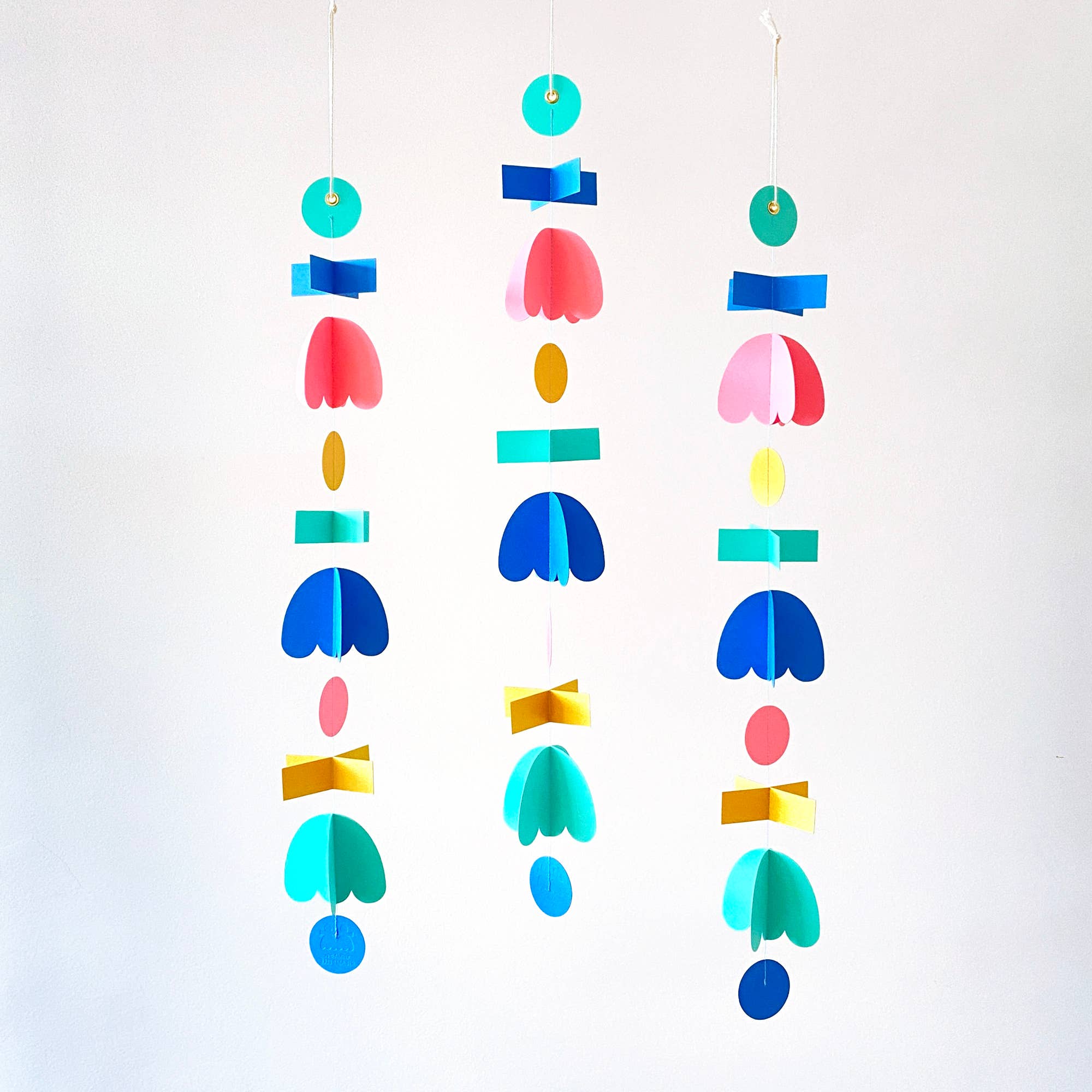 Mini Paper Shapes Garland - bubblegum market