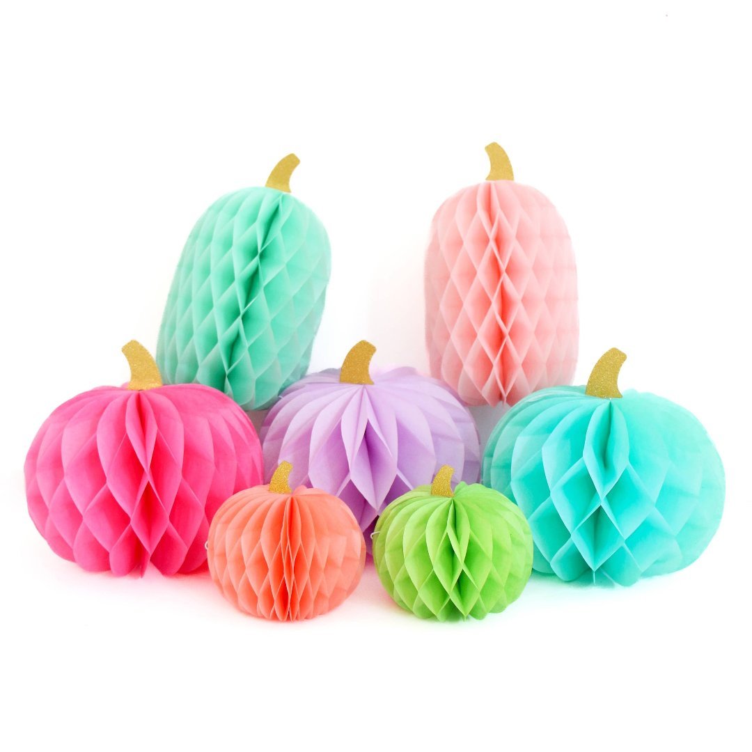 Mini Rainbow Honeycomb Pumpkins - bubblegum market