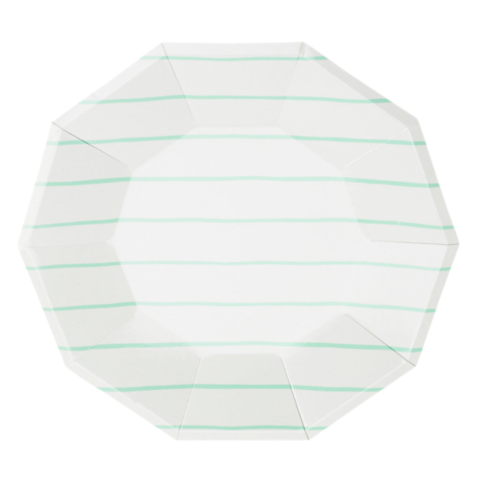 Mint Frenchie Striped Large Plates 9.5" - bubblegum market