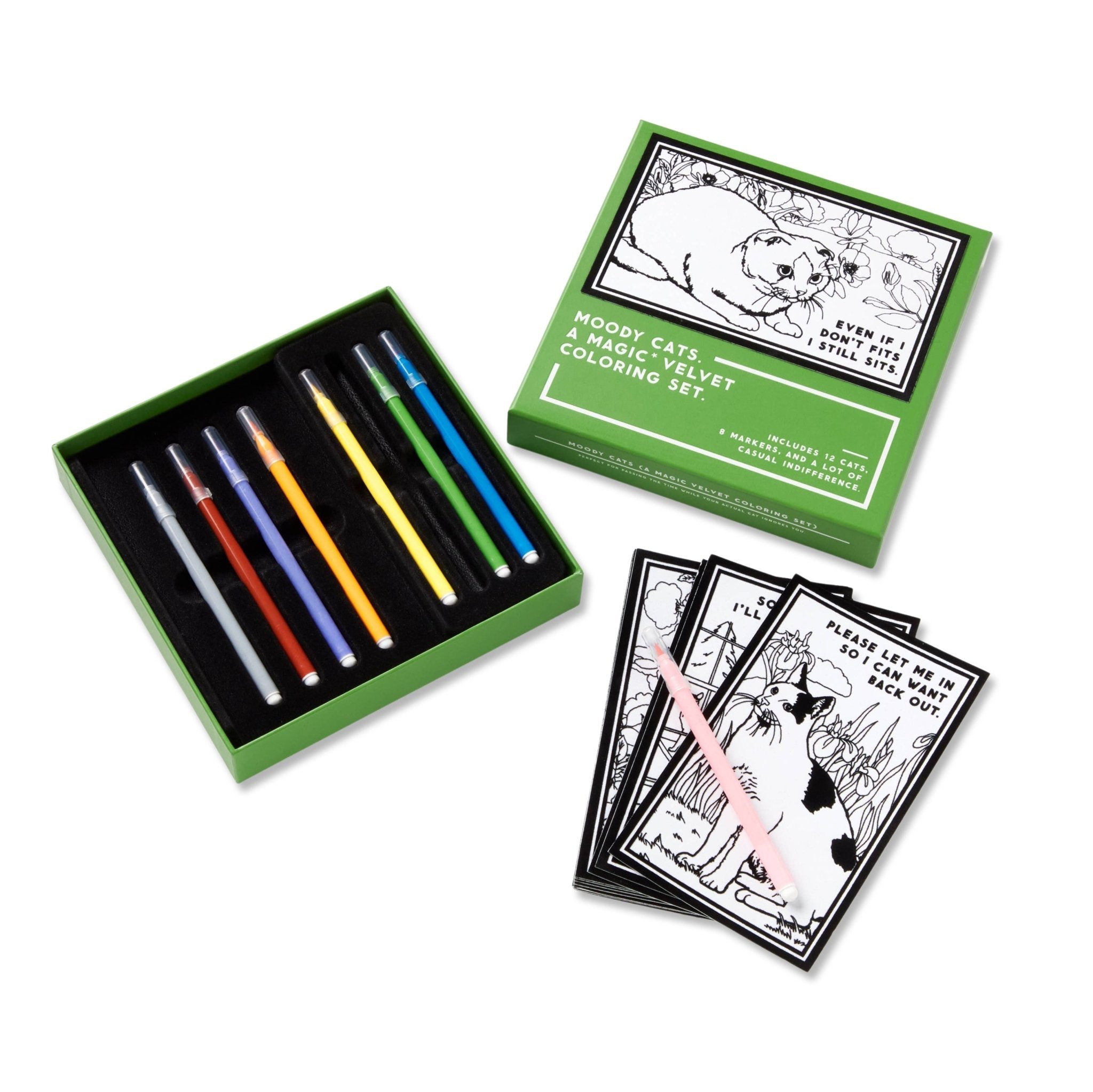 Moody Cats Magic Velvet Coloring Set - bubblegum market