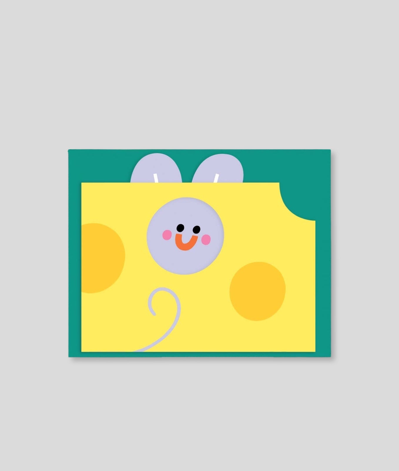 'Mouse In Cheese' Fold Out Kid's Birthday Card - bubblegum market