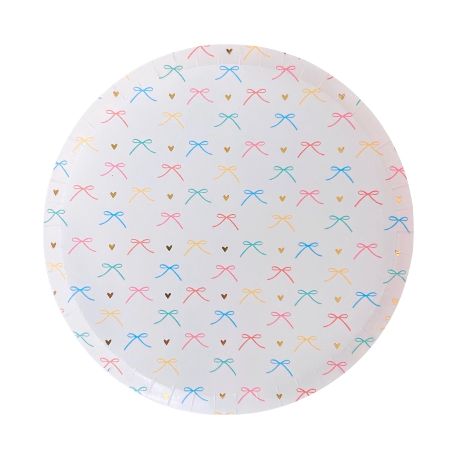 Multi - color Bows Dessert Plates 8" - bubblegum market
