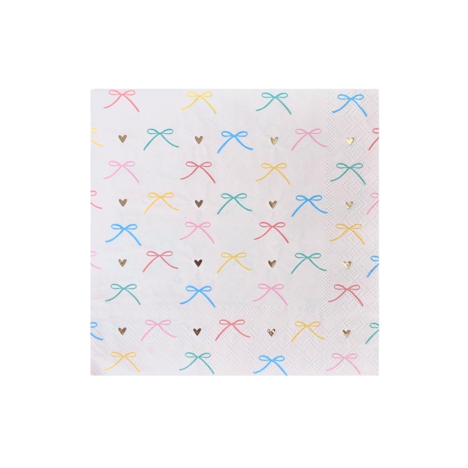 Multi - color Bows Large Napkins - bubblegum market