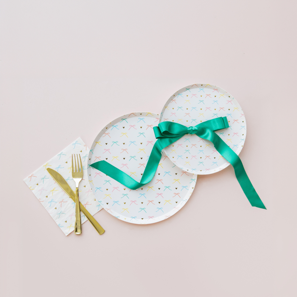 Multi - color Bows Large Napkins - bubblegum market