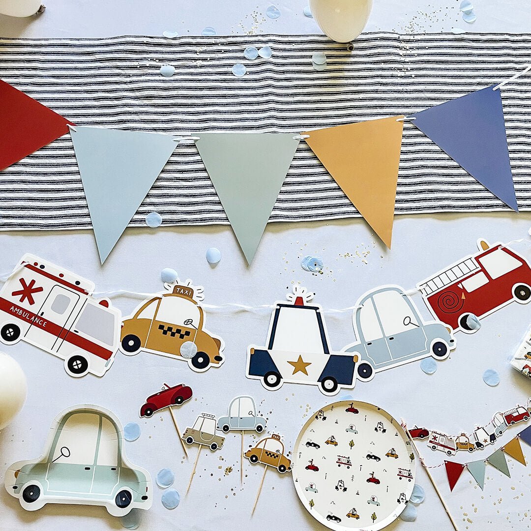 Multi - color Paper Pennant Banner - bubblegum market