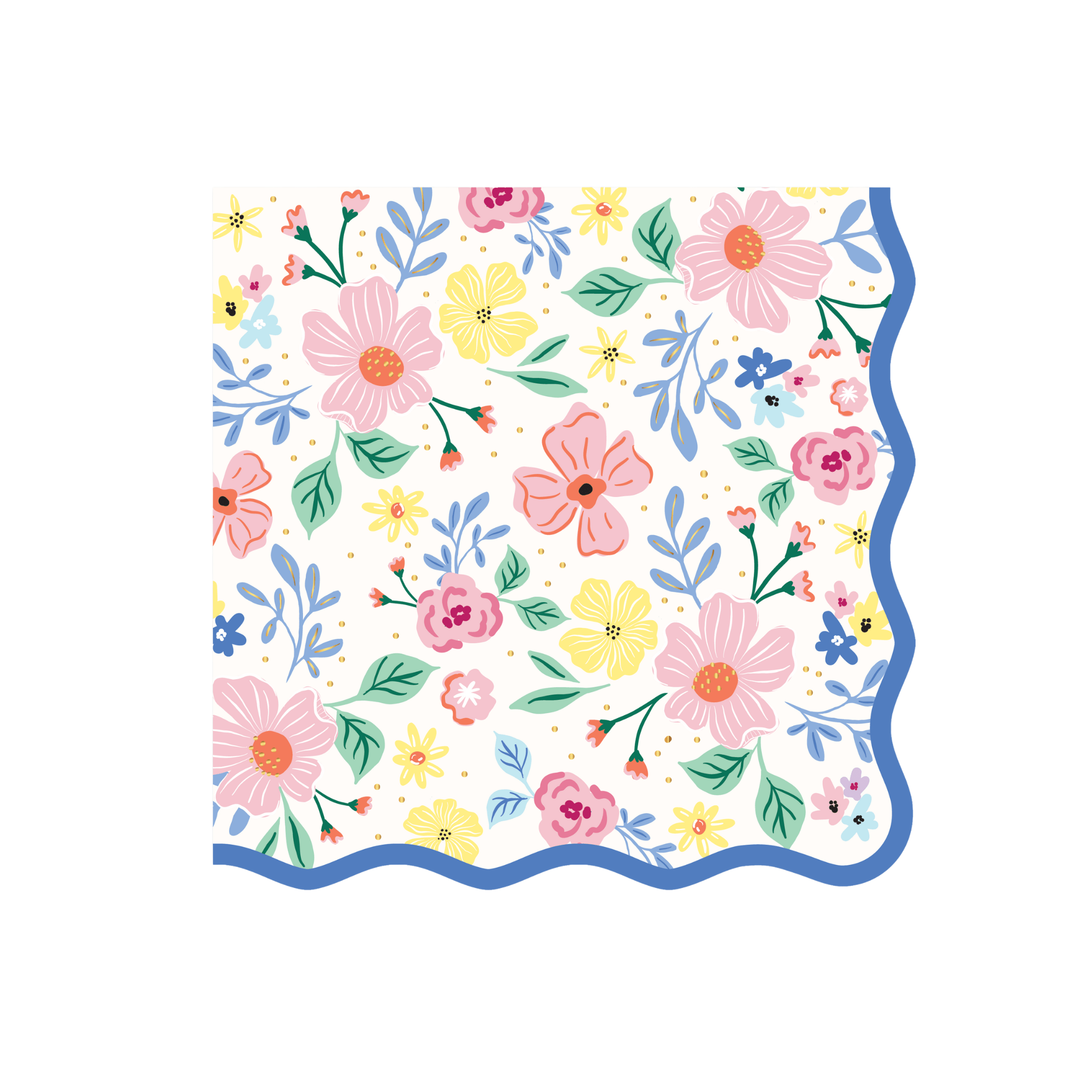 Multicolor Elegant Floral Dinner Napkins - bubblegum market