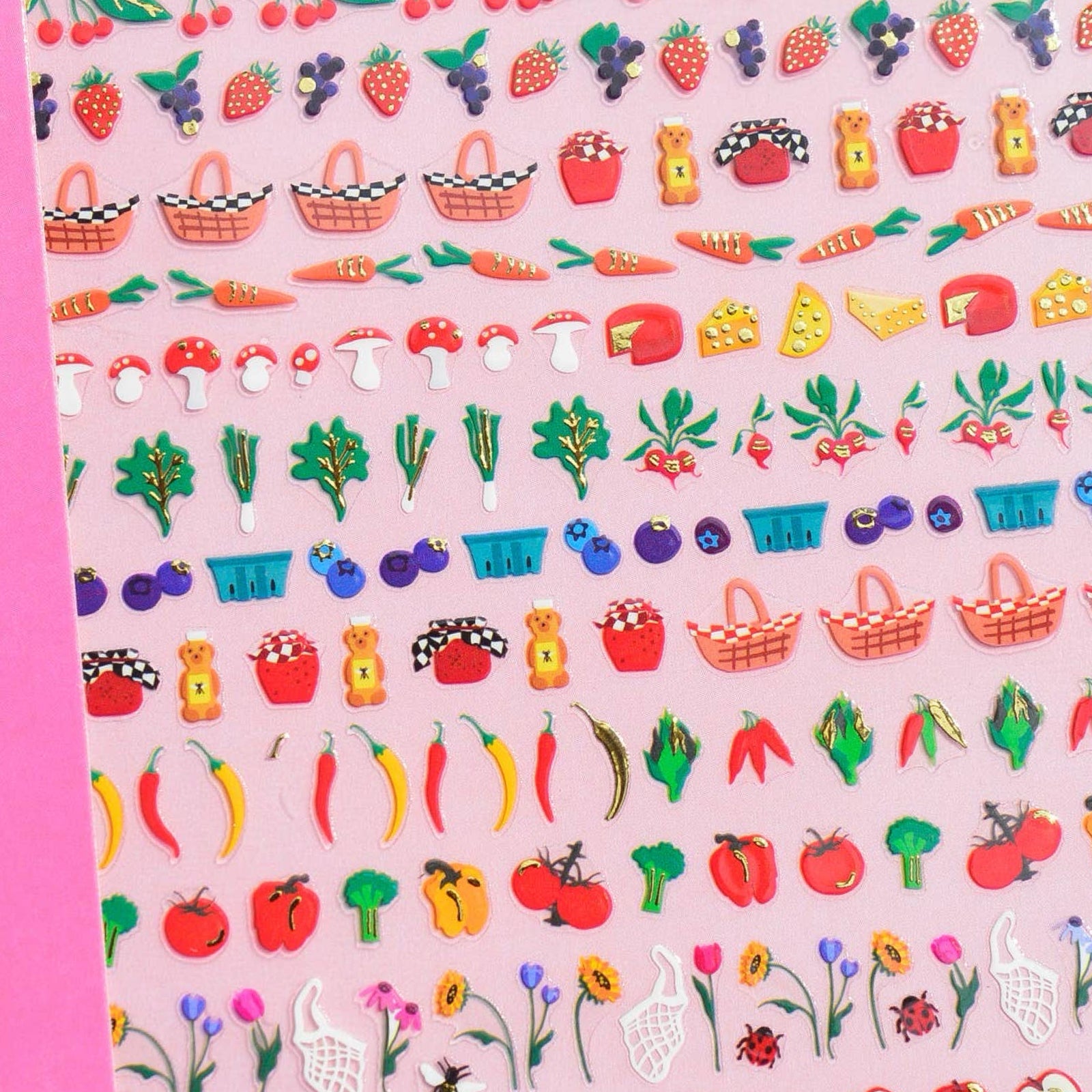 Nail Art Stickers: Farmer's Market - bubblegum market