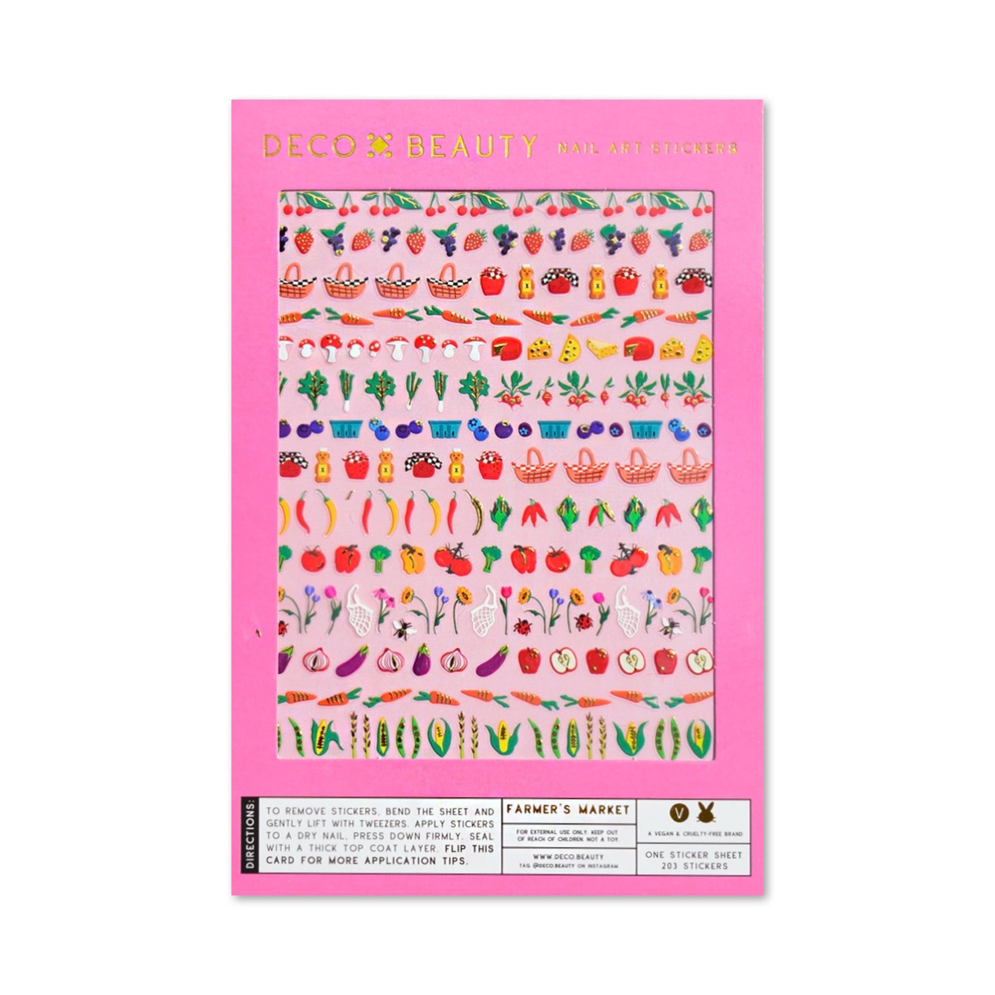 Nail Art Stickers: Farmer's Market - bubblegum market