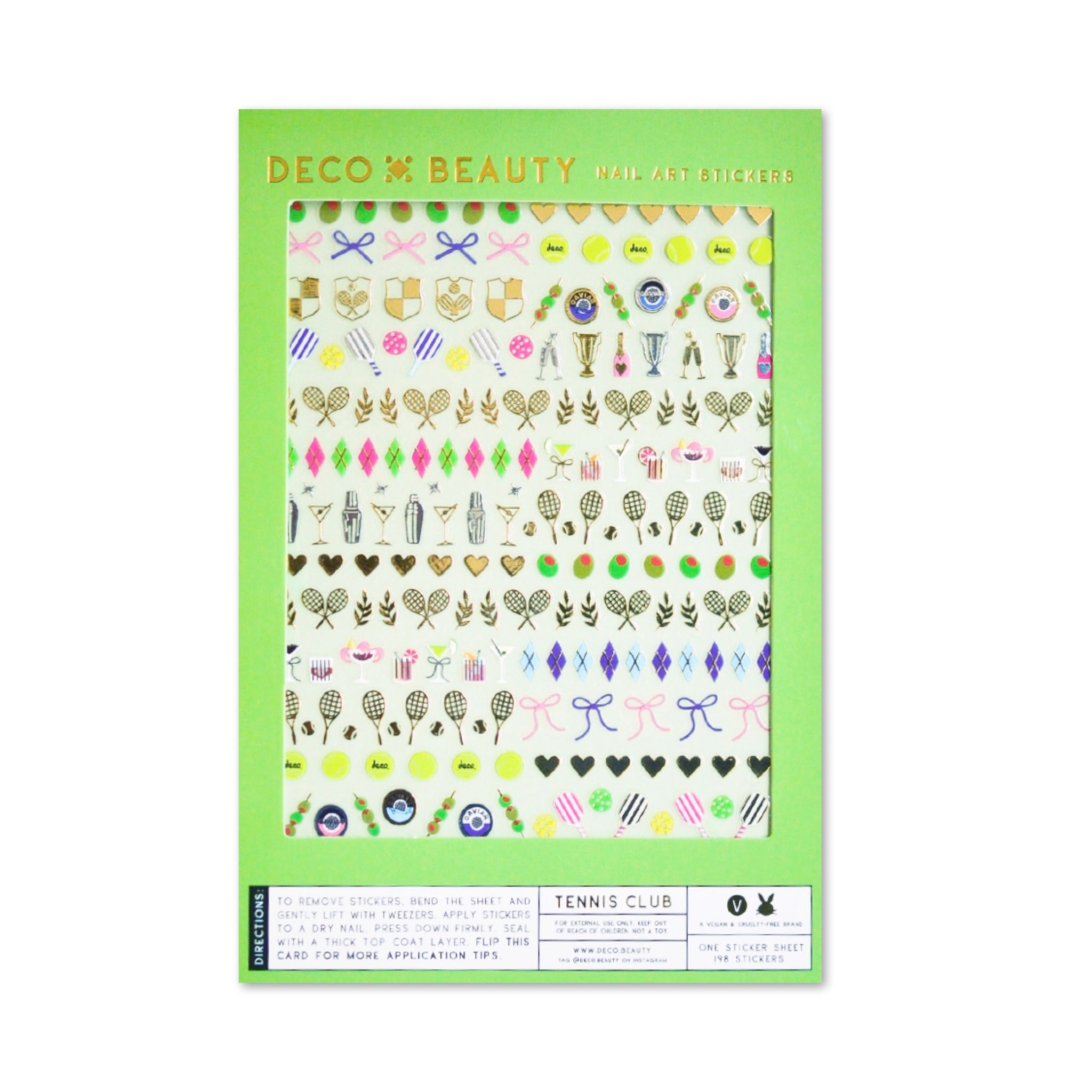 Nail Art Stickers: Tennis Club - bubblegum market