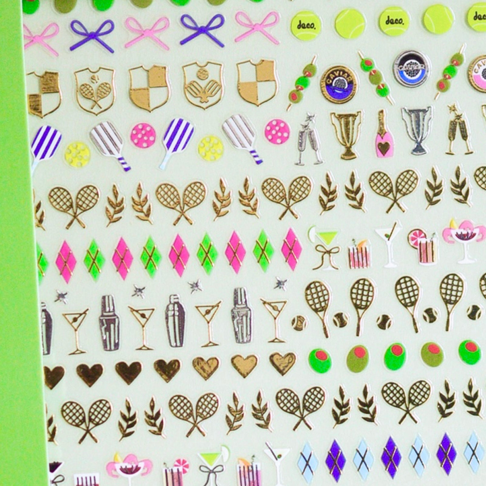 Nail Art Stickers: Tennis Club - bubblegum market