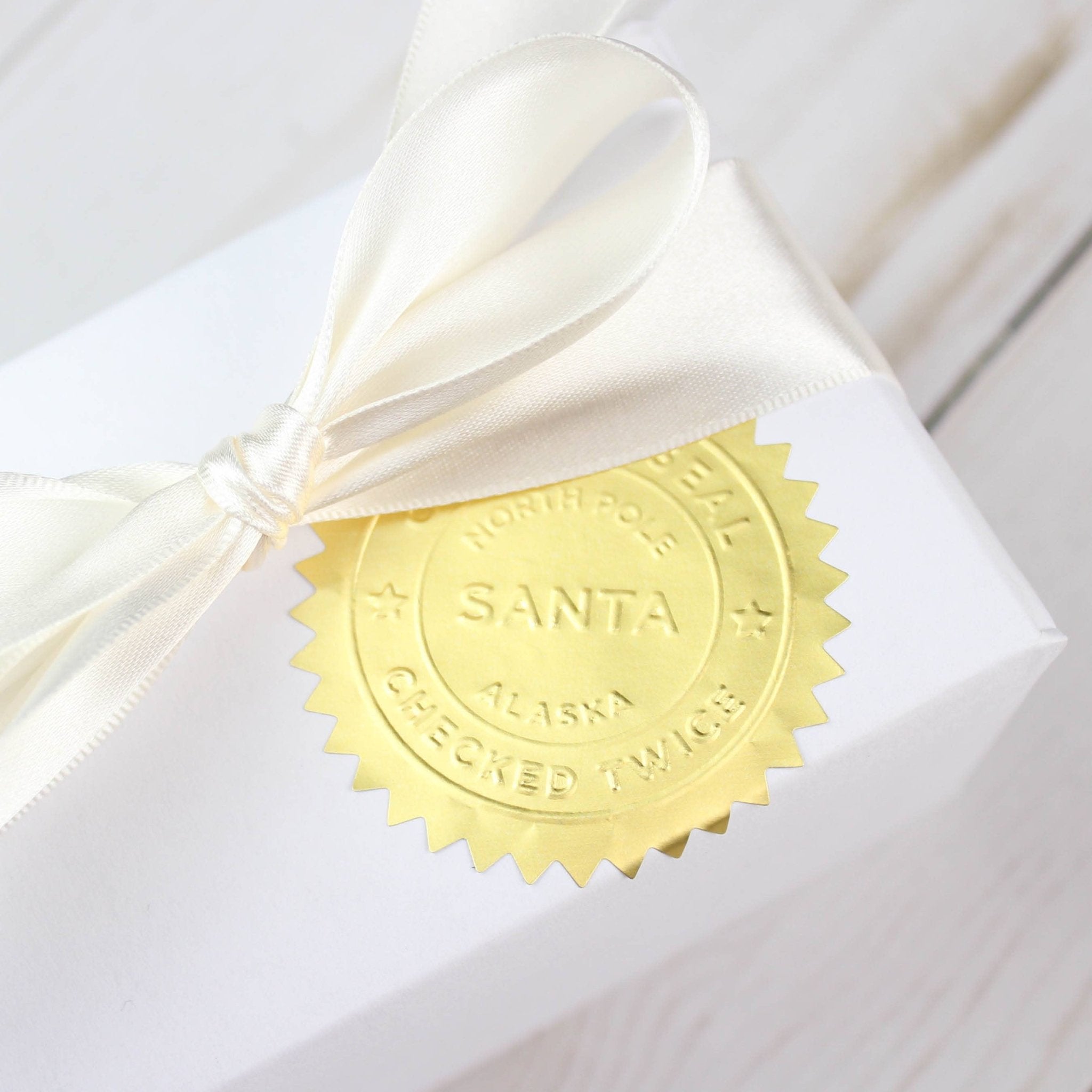 Official Gold SANTA SEAL Stickers - bubblegum market