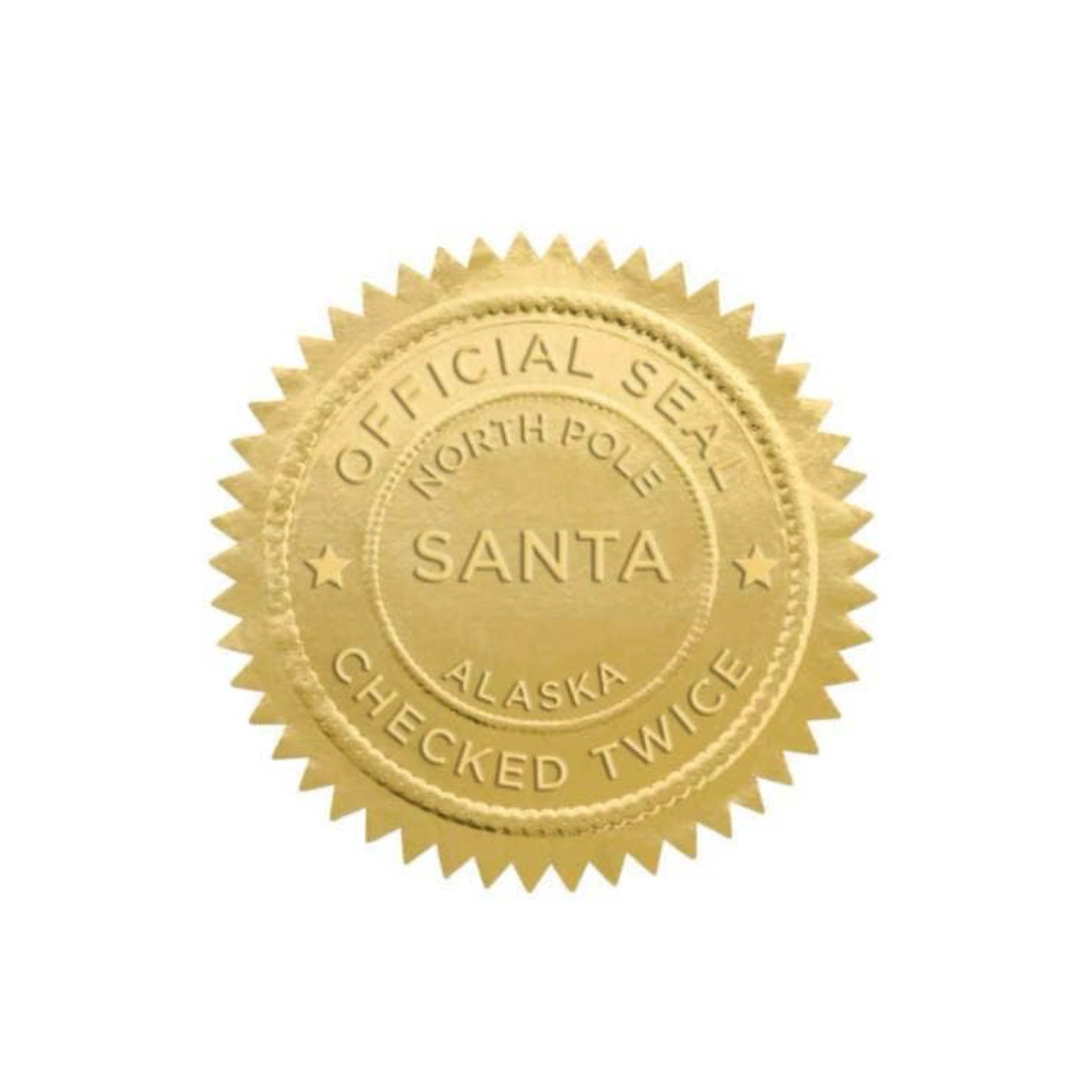 Official Gold SANTA SEAL Stickers - bubblegum market