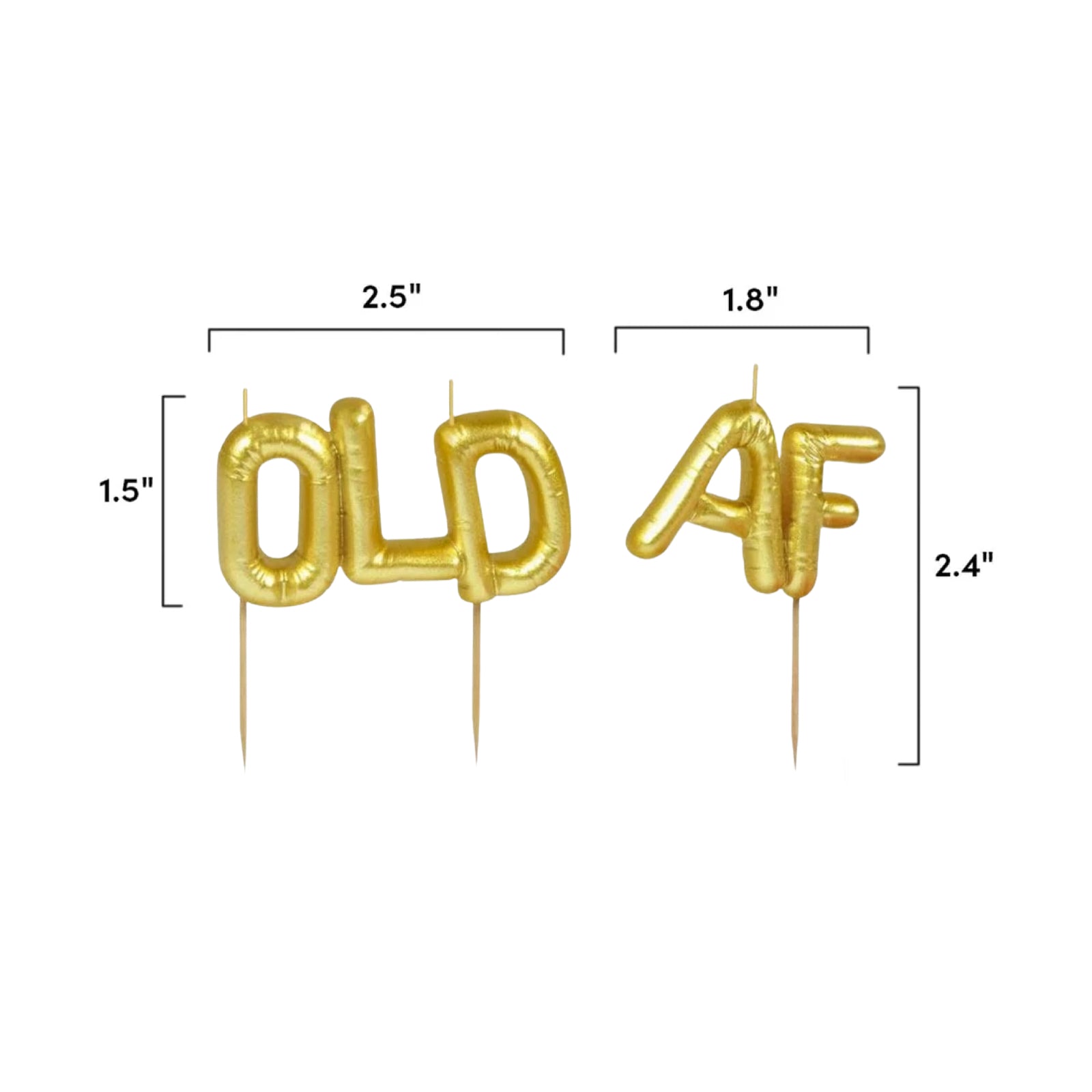 "OLD AF" Birthday Candles - bubblegum market