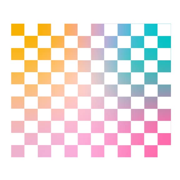 Ombre Checkerboard Paper Table Runner / Wrapping Paper - bubblegum market