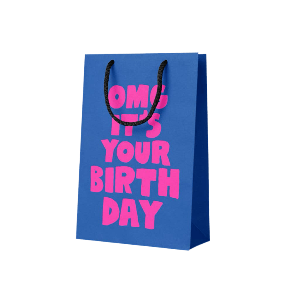 OMG It's Your Birthday Small Gift Bag - bubblegum market