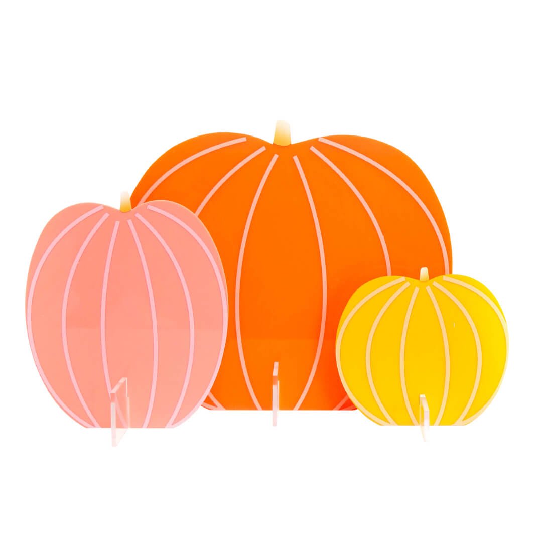 Orange Acrylic Pumpkin Set - bubblegum market