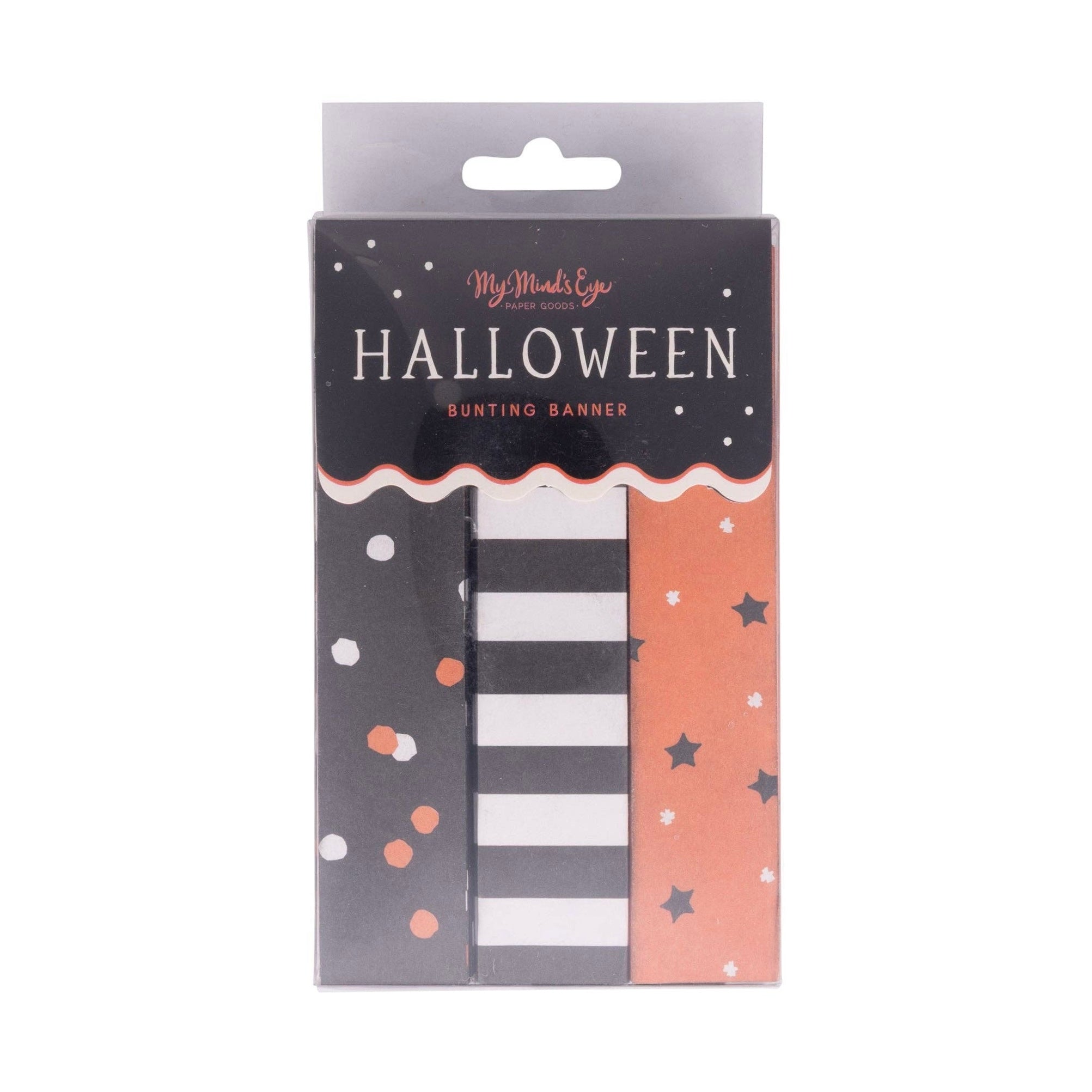 Orange & Black Accordion Fan Bunting Banner - bubblegum market