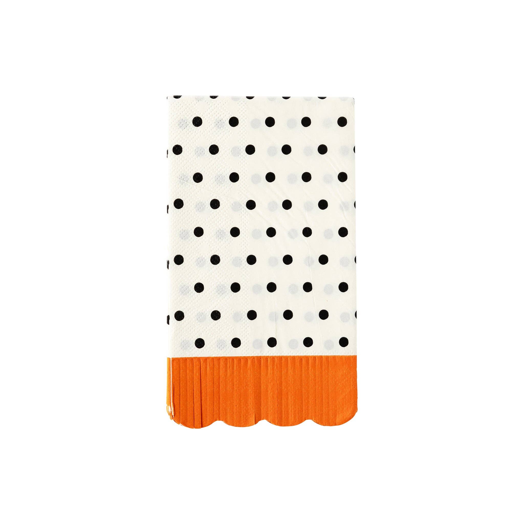 Orange & Black Polka Dot Dinner Napkins - bubblegum market