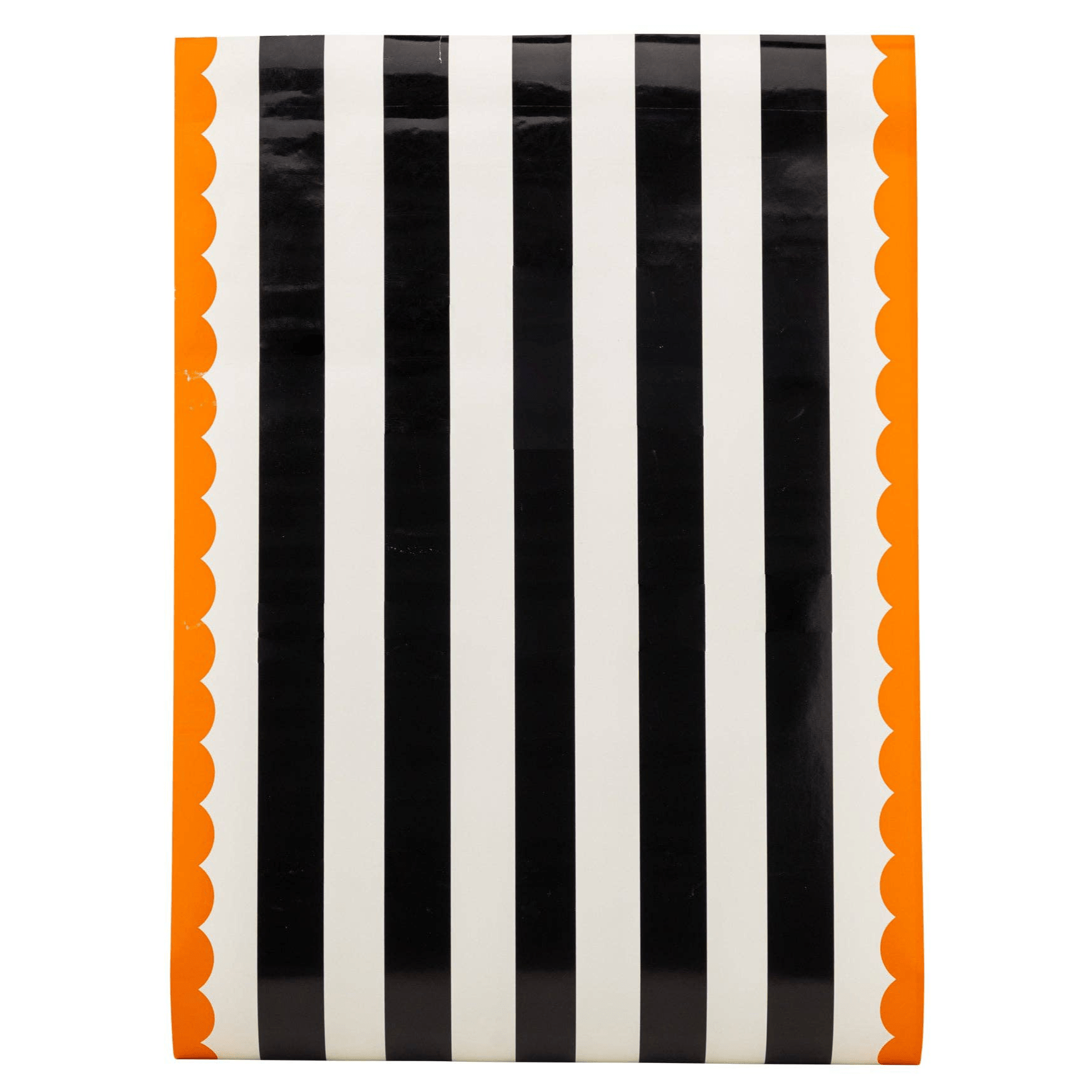 Orange & Black Striped Paper Table Runner - bubblegum market