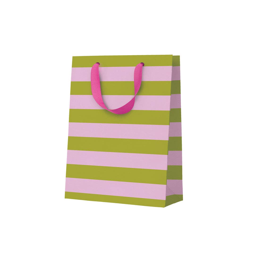 Orange & Pink Stripe Small Gift Bag - bubblegum market