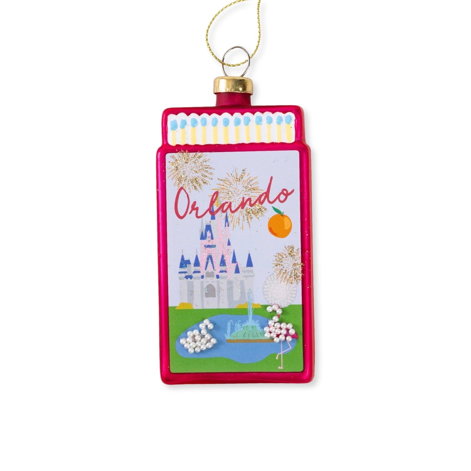 Orlando Matchbook Ornament 3.5" - bubblegum market