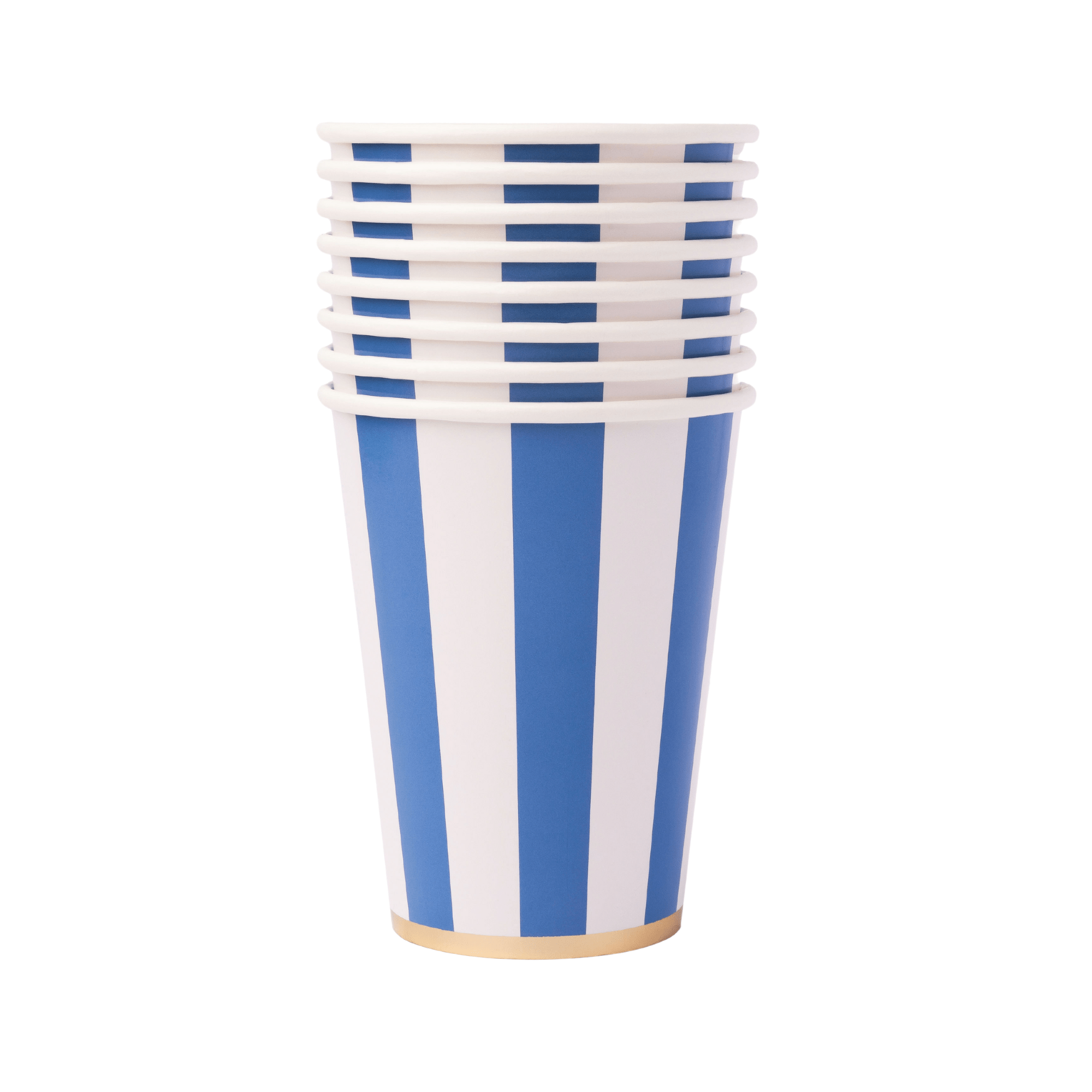 Palisades Blue Cabana Stripe Paper Party Cups - bubblegum market
