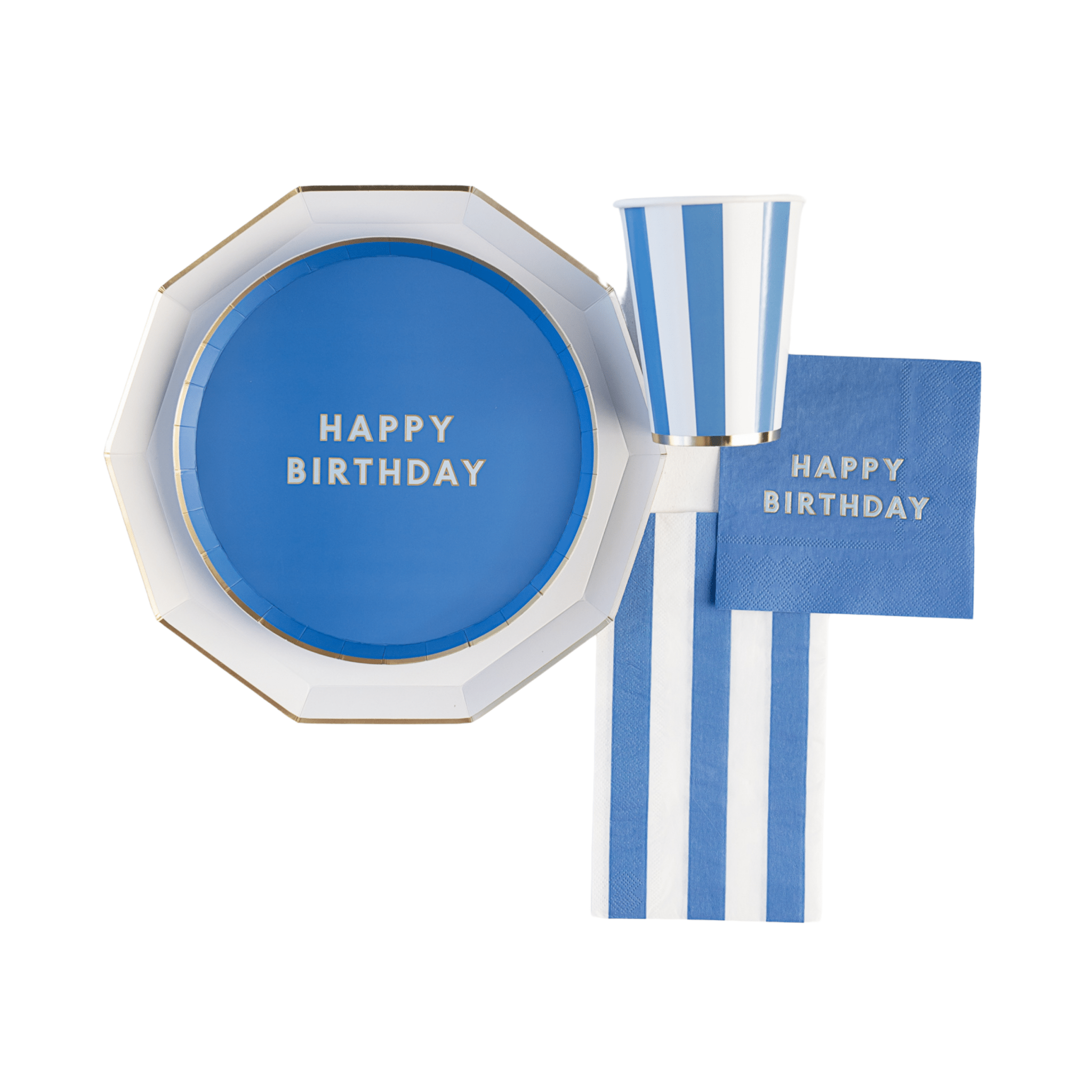 Palisades Blue Signature HAPPY BIRTHDAY Small Plates 8.25" - bubblegum market