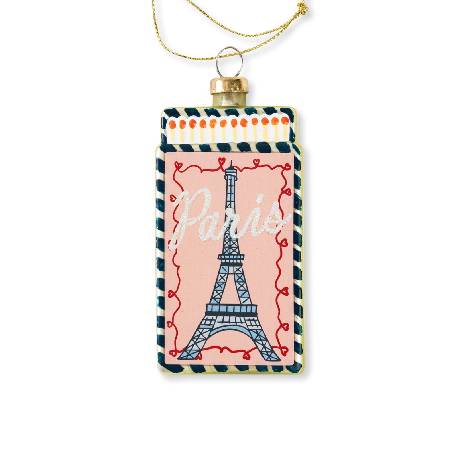 Paris Matchbook Ornament 3.5" - bubblegum market