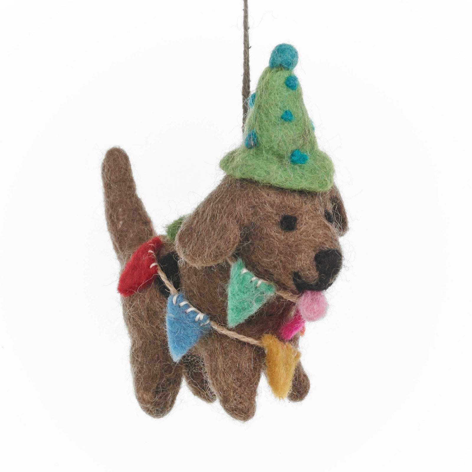 Party Pooch Felt Ornament 4" - bubblegum market