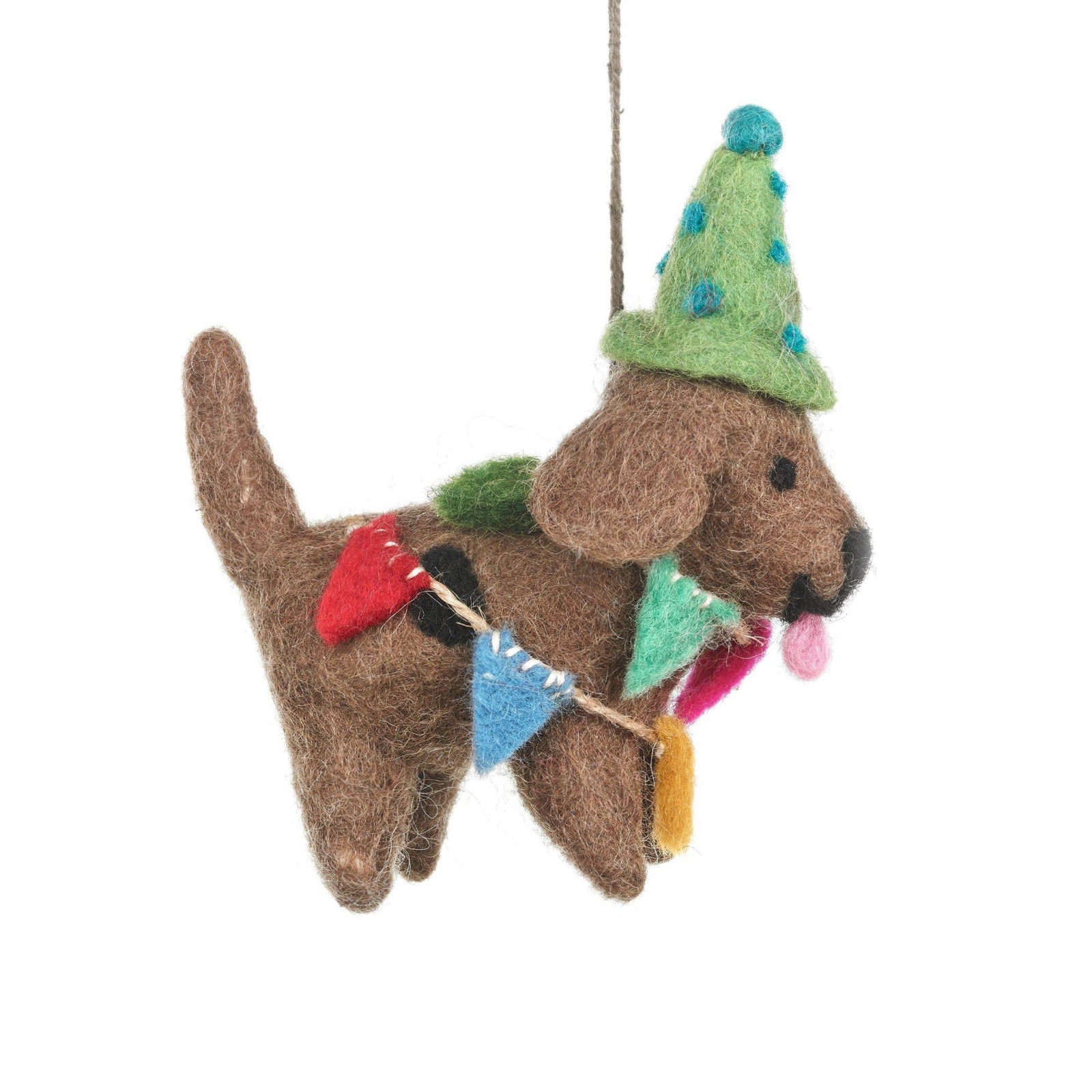 Party Pooch Felt Ornament 4" - bubblegum market